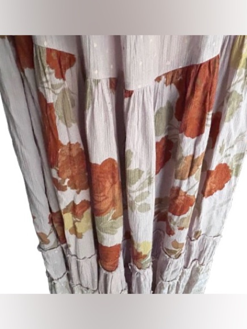 Beautiful Bare It All Free People Dress Floral Boho Designer Midi Peasant Fairy - Picture 10 of 16